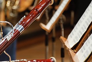 Fagott mit Notenständer