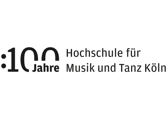 Schriftzug 100 Jahre Hochschule für Musik und Tanz Köln 